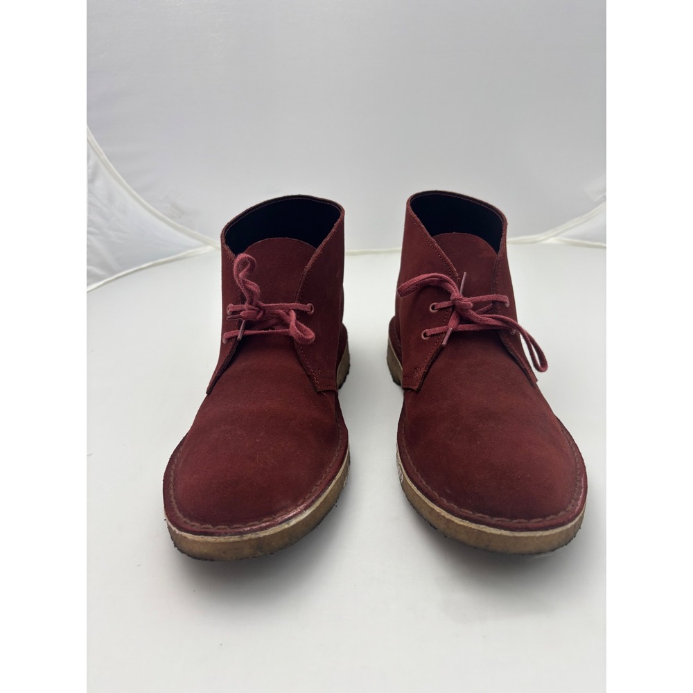 Clarks Desert Boots Burgundy Suede Charles F Stead Chukka Mens 9 26114404